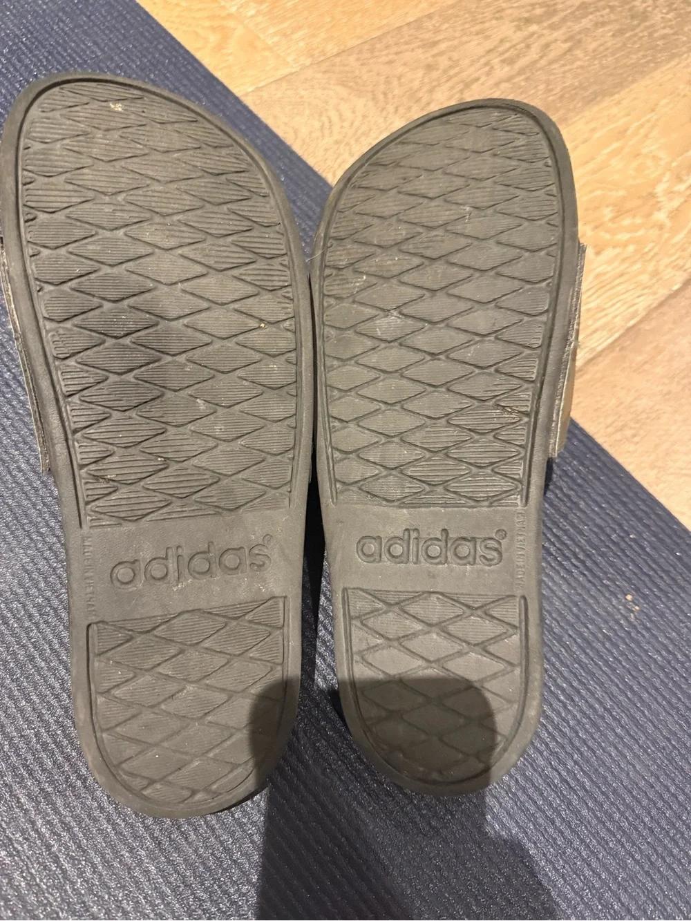 adidas Kids Camo Slide Sandals in Olive and Brown